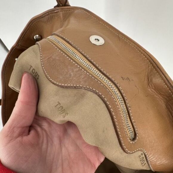 Tod's Womens Cowhide Calf Leather Shade Shopping Media Shoulder Tote Bag Brown - Picture 13 of 16